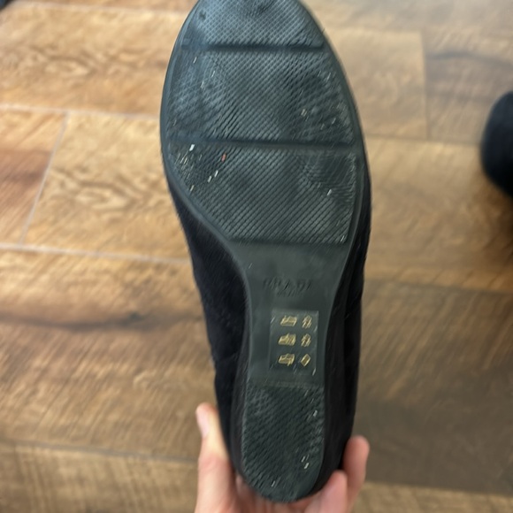 Prada Black Suede Wedge Ankle Boot - Picture 8 of 15